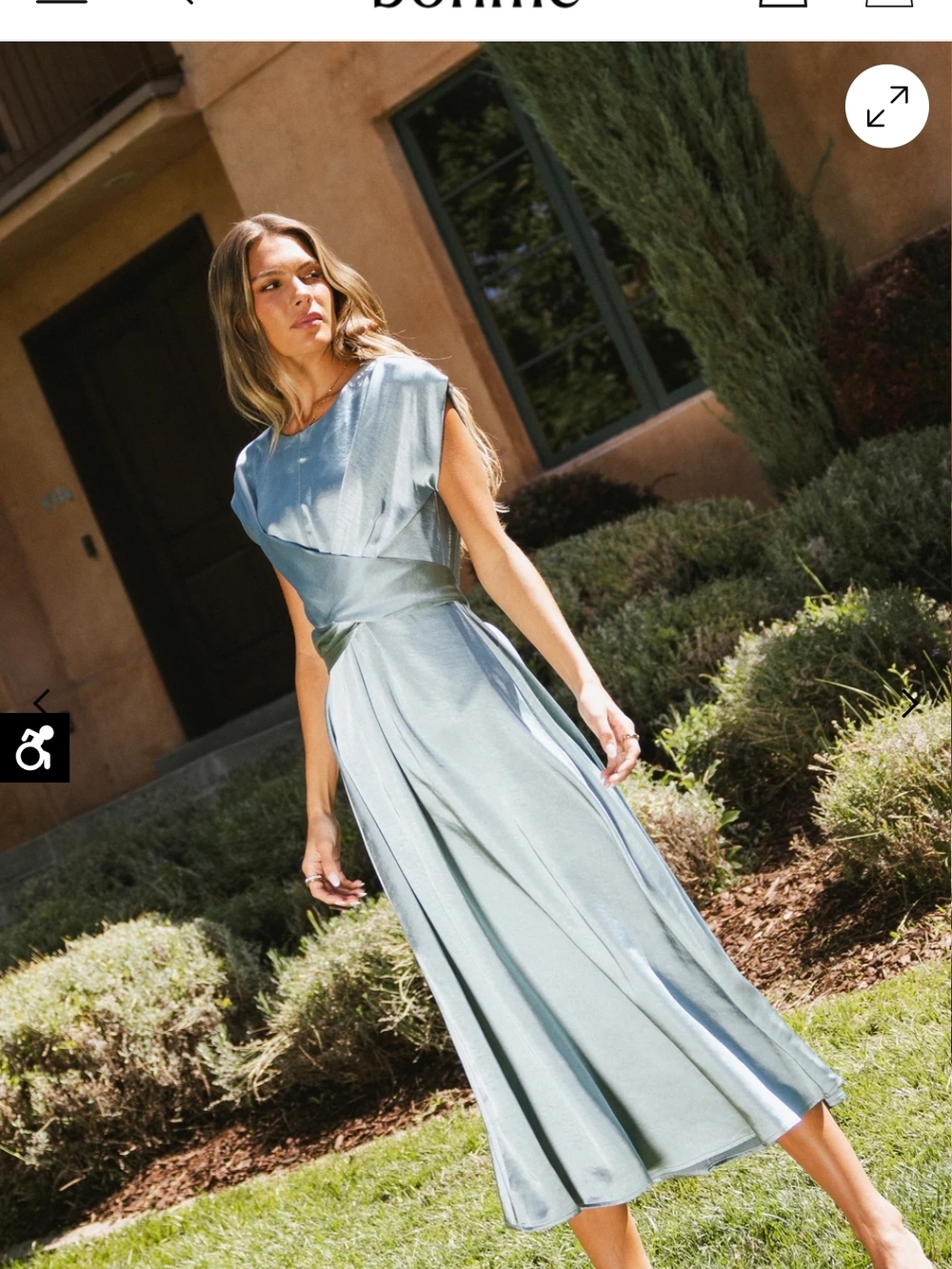 Rosalind Midi Dress In Blue View 2
